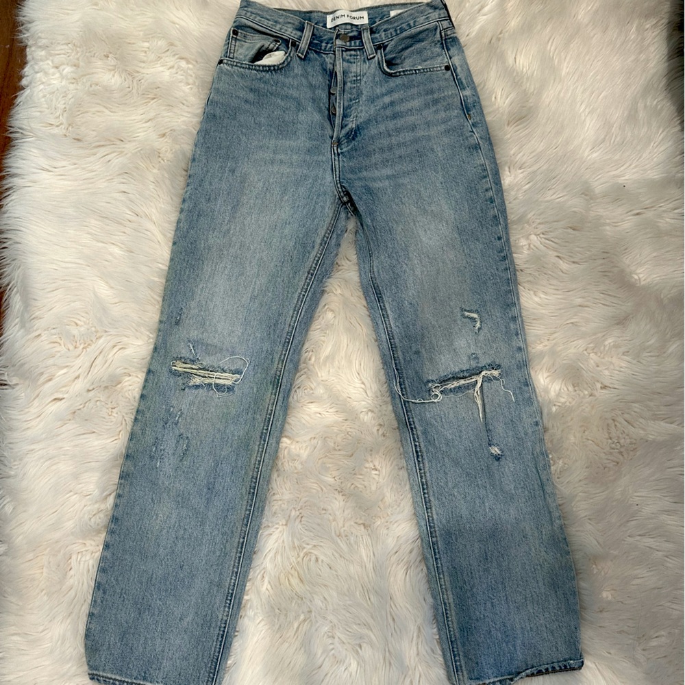 Aritzia Denim Forum Joni Hi-Rise Loose Jean (light wash)